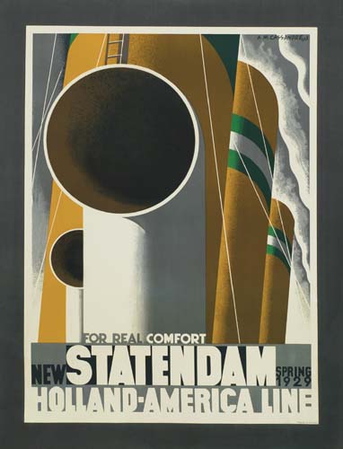 STATENDAM. 1928. 40x31 inches. [Nijgh & Van Ditmar, Holland].